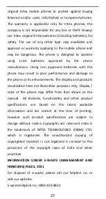 Preview for 27 page of Intex Aqua Flash User Manual