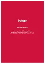 Предварительный просмотр 1 страницы Intex CD136 Operation Manual