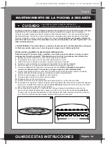 Preview for 36 page of Intex CLEARVIEW PRISM FRAME Owner'S Manual