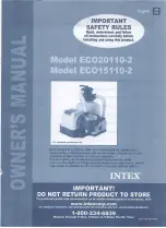 Intex ECO15110-2 Owner'S Manual preview