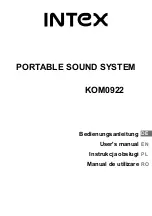 Preview for 1 page of Intex KOM0922 User Manual