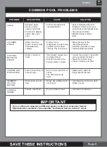 Preview for 9 page of Intex Krystal Clear 601 User Manual