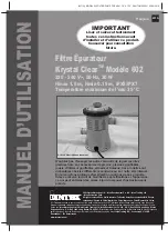 Preview for 12 page of Intex krystal clear 602 Owner'S Manual