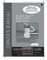 Intex Krystal Clear 637R Owner'S Manual preview