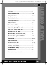 Preview for 2 page of Intex Krystal Clear CS15110 Owner'S Manual