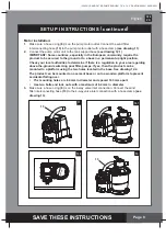 Предварительный просмотр 9 страницы Intex Krystal Clear SX925 Owner'S Manual