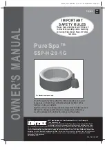 Preview for 1 page of Intex PureSpa SSP-H-20-1G Owner'S Manual