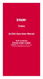 Preview for 1 page of Intex Truline ALCSG Operation Manual