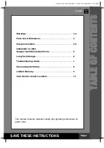 Preview for 2 page of Intex WL3110 Owner'S Manual