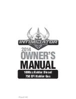 Intimidator 1000cc Kohler Diesel Owner'S Manual preview