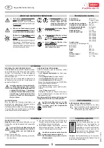 Предварительный просмотр 3 страницы Intimus 347-4IS Operating Instructions Manual