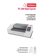 Intimus PL-340 High Speed Operating Instructions Manual preview