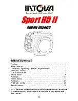 Preview for 1 page of Intova Sport HD II User Manual