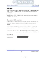 Preview for 9 page of Intplus FlexWATCH 1110 User Manual