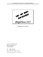 Preview for 1 page of Intra Automation digiflow 515 Installation And Operating Manual