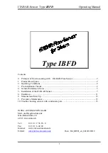 Intra Automation ITABAR-Flow-Sensor IBFD Operating Manual предпросмотр