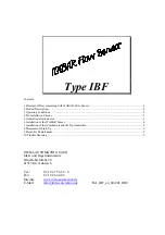 Intra Automation Itabar IBF Operating Manual предпросмотр