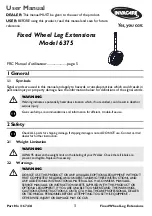 Invacare 6375 User Manual preview