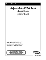 Preview for 1 page of Invacare Adjustable ASBA Seat Service Manual