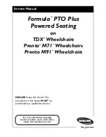 Invacare Formula PTO Plus Service Manual preview