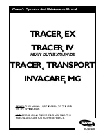 Invacare INVACARE MG Operator And  Maintenance Manual preview