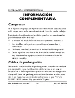 Предварительный просмотр 16 страницы Invacare IRC 1740 (Spanish) Manual Del Operador