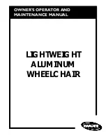 Preview for 1 page of Invacare Lightweight Aluminum Wheelchai Owners Operating & Maintenance Manual