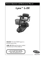 Invacare Lynx L-3X Owner'S Operator And Maintenance Manual preview