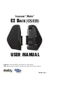 Preview for 1 page of Invacare Matrx E2 BACK User Manual