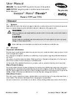 Preview for 1 page of Invacare Matrx Flovair ITFM User Manual