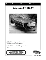 Preview for 1 page of Invacare microAIR 3500S Owner'S Operator And Maintenance Manual