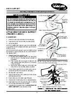 Invacare Neck Support Installation & Operating Instructions preview