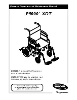 Invacare P9000 XDT Owner'S Operator And Maintenance Manual preview