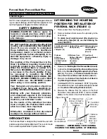 Preview for 1 page of Invacare Personal Back Installation And Operating Instructions Manual