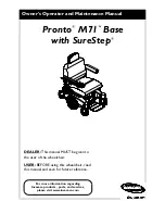 Preview for 1 page of Invacare Pronto M71 Base Owner'S Operator And Maintenance Manual