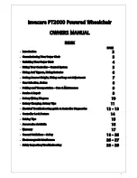 Preview for 1 page of Invacare PT2000 Owner'S Manual