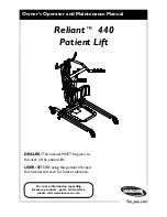 Invacare Reliant 440 Owner'S Operator And Maintenance Manual preview