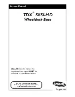 Invacare TDX SI Service Manual preview