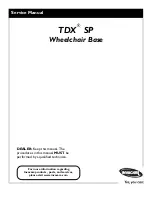 Invacare TDX-SP N Service Manual preview