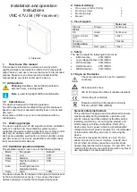 Preview for 1 page of inventum VMC-47VJ54 Installation And Operation Instruction