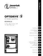 Invertek Drives OPTIDRIVE E3 User Manual preview