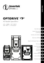 Invertek Drives Optidrive ODP-2 User Manual preview