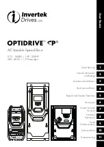 Preview for 1 page of Invertek Drives Optidrive ODP-2 User Manual