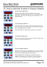 Preview for 16 page of Inverter Drive CFW-08 Easy Start Manual