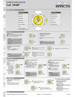 Invicta Cal. 5040F Instruction Manual preview