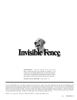 Предварительный просмотр 12 страницы INVISIBLE FENCE Pet Keeper IFA12 Operation, Installation & Training Manual