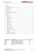 Preview for 3 page of Invisible systems QC0153 Operational Manual