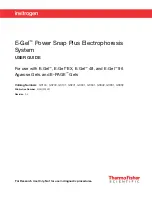 Предварительный просмотр 1 страницы Invitrogen E-Gel Power Snap Plus User Manual