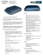 Preview for 1 page of invotel SX8400 Specification