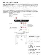 Предварительный просмотр 9 страницы invovle audio SURROUND MASTER SM-465 User Manual